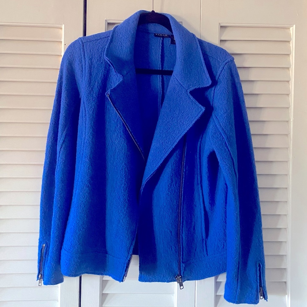 Tahari Wool Moto Blazer
